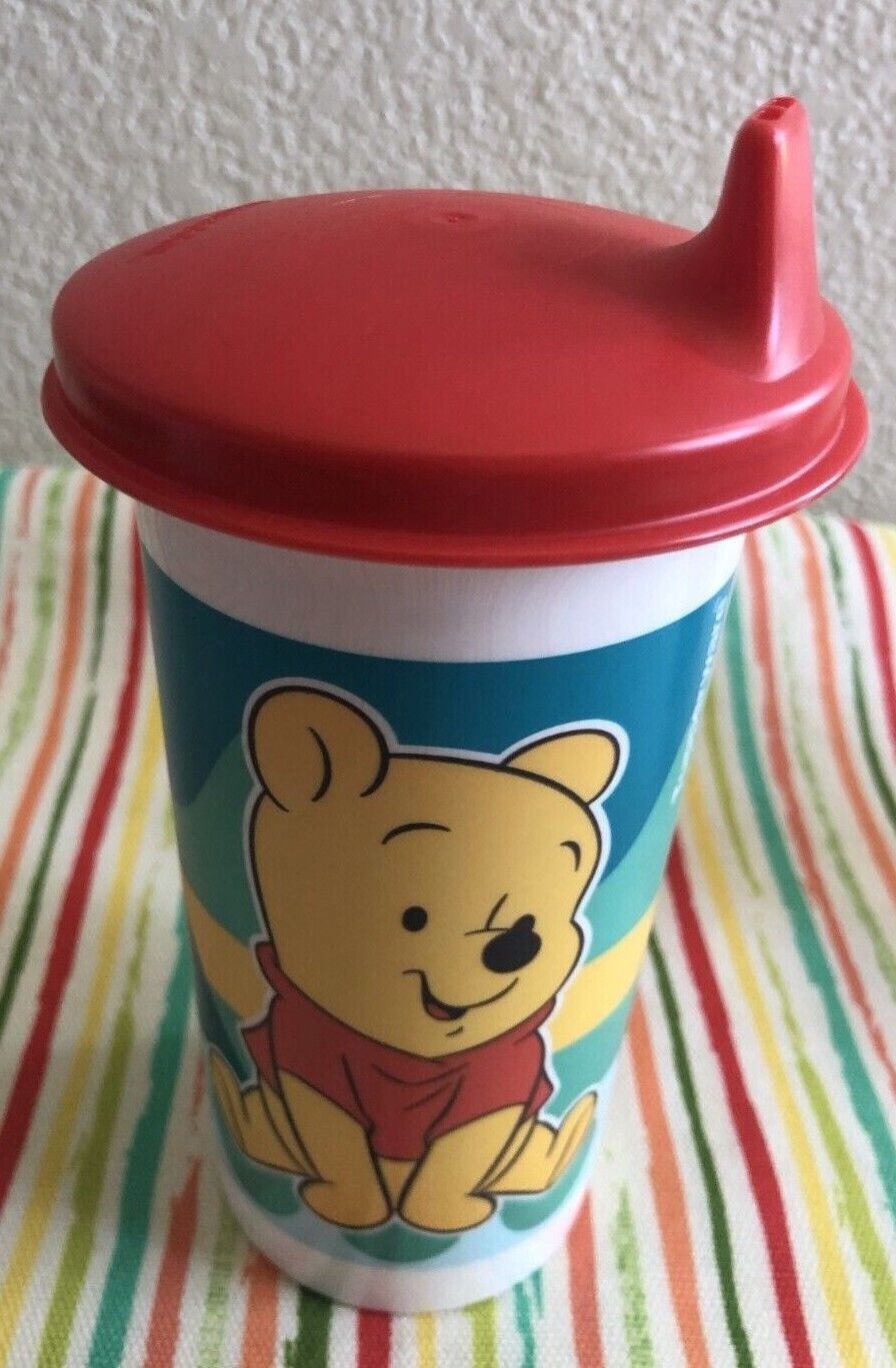 Tupperware Disney Pooh Winnie The Pooh Red Bell Tumbler Sippy Cup 10oz New