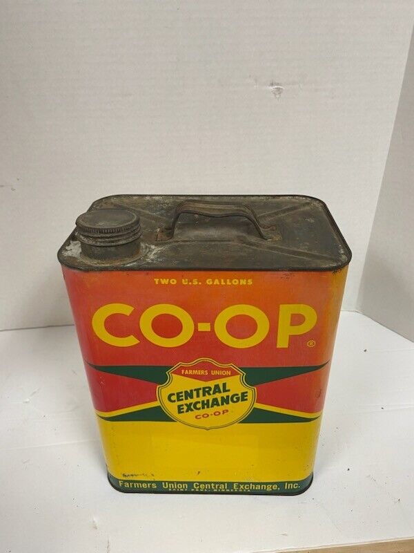 Vintage Farmers Union Central Exchange CO-OP Motor Oil 2 Gallon Can St. Paul MN