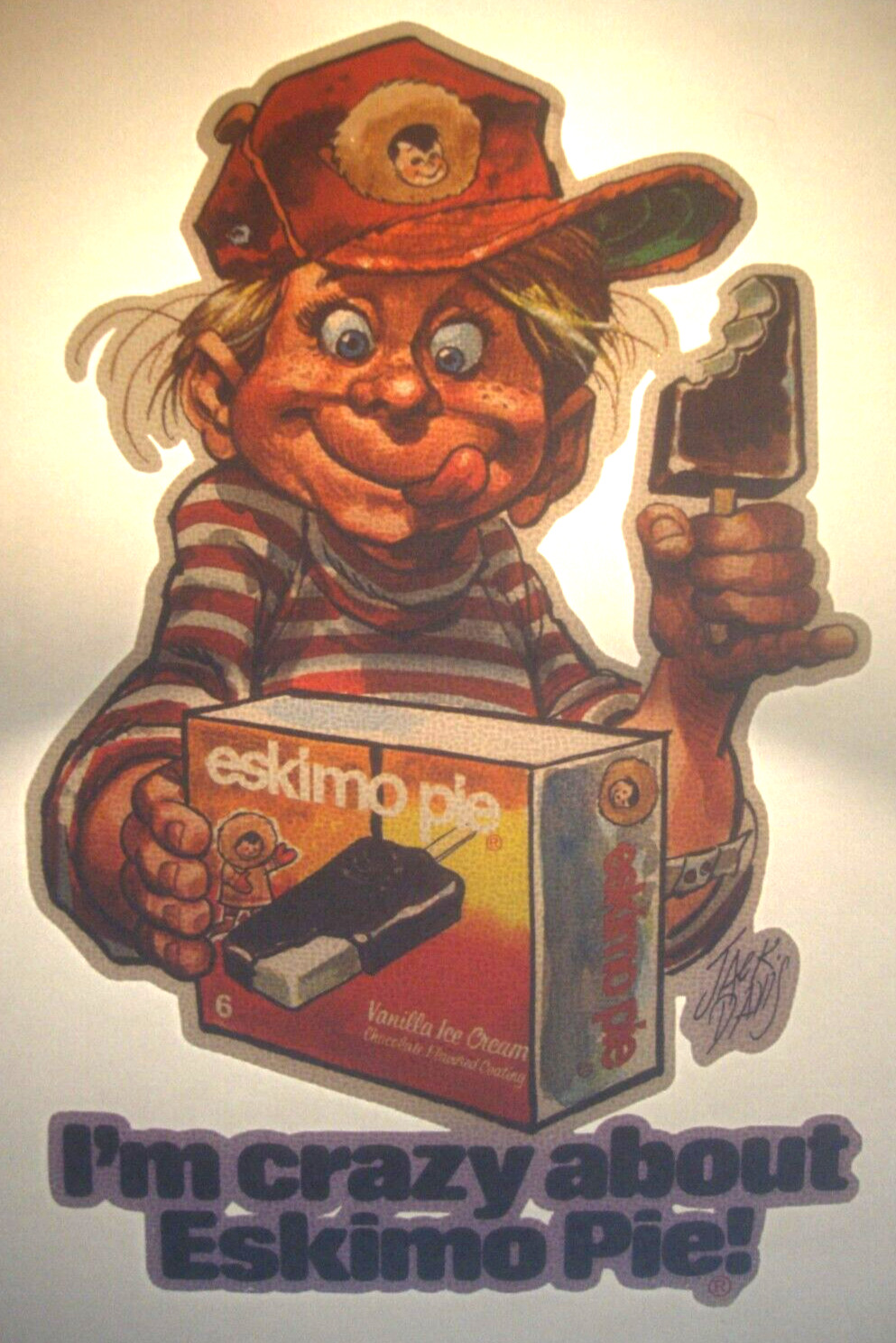 Vintage 1981 ESKIMO PIE Promotion Premium IRON-ON  8 1/2\