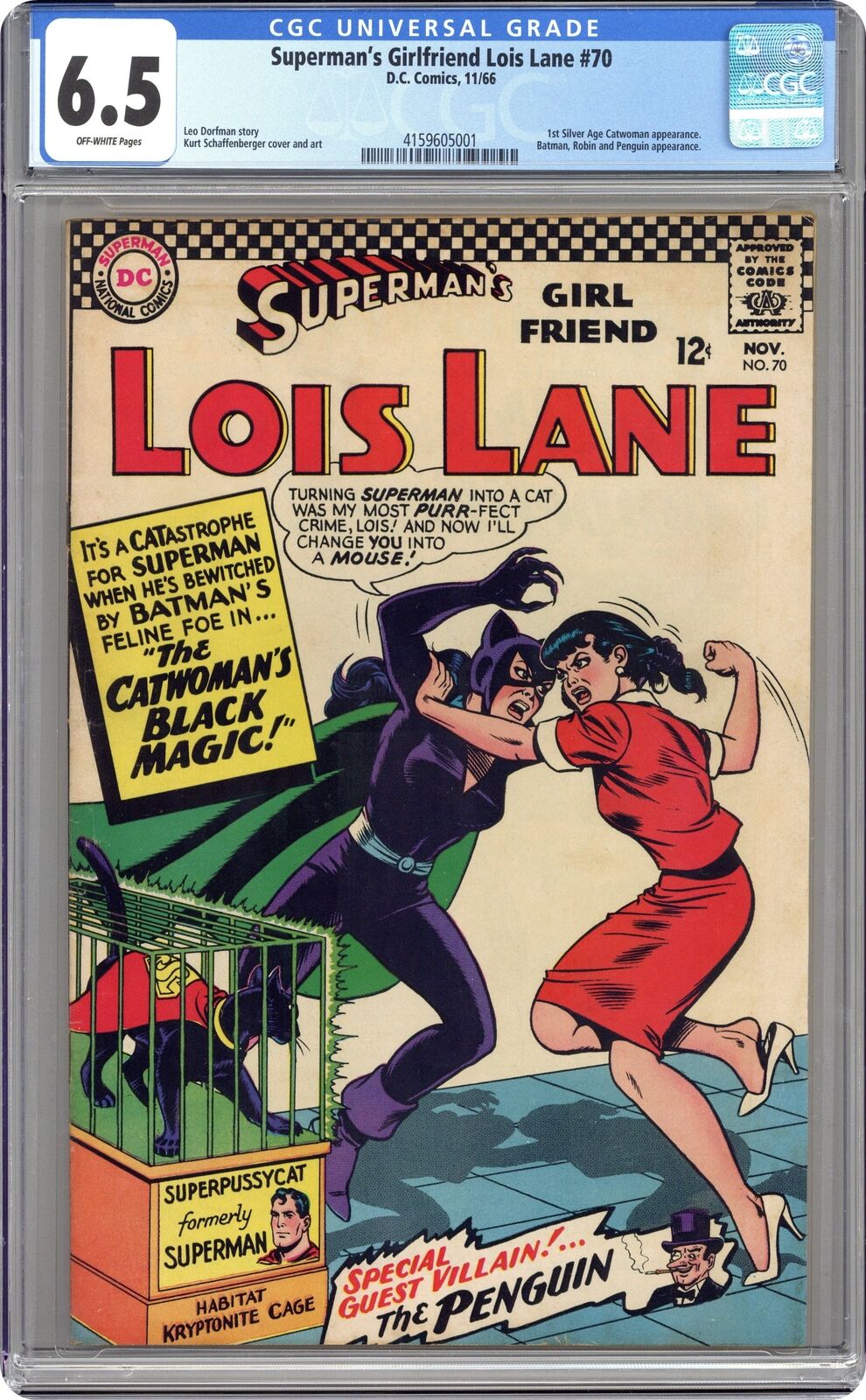 Superman's Girlfriend Lois Lane #70 CGC 6.5 1966 4159605001 1st SA app. Catwoman