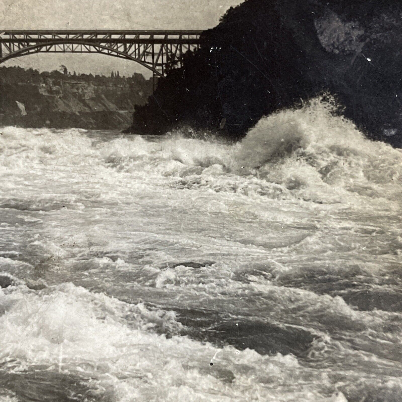 Antique 1909 Whirlpool Rapids Niagara Falls New York Stereoview Photo Card P4327