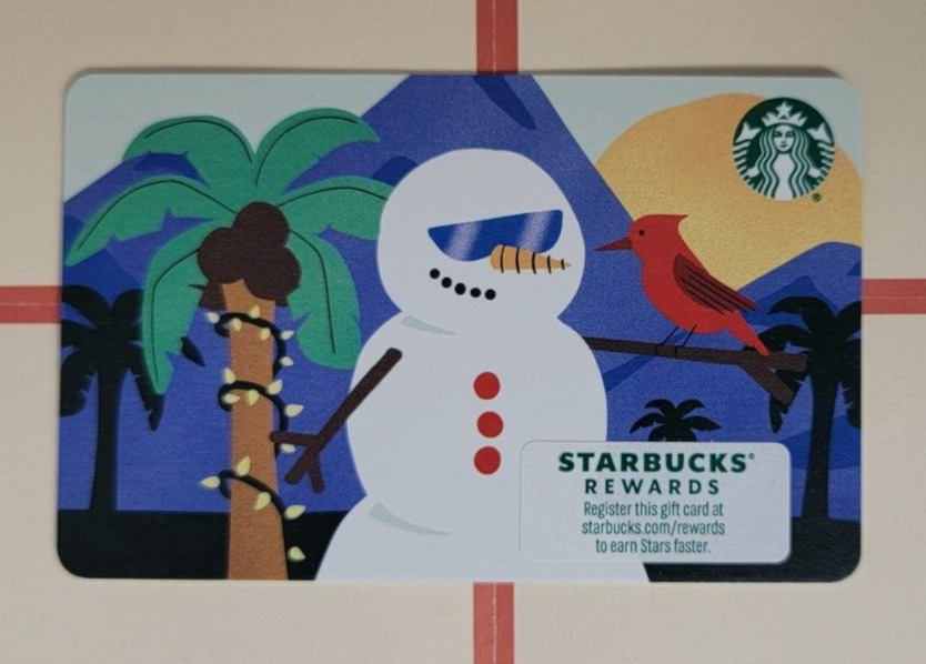 Starbucks Card #6206 BC - The elusive Tropical Snowman - 2022
