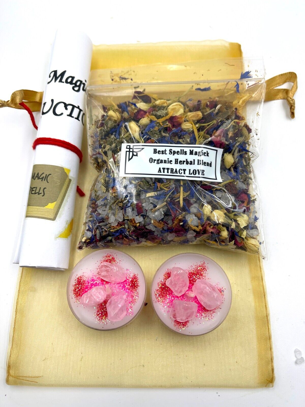 ATTRACT LOVE HERBAL BATH SPELL KIT that Works Fast by Old Witch Secret
