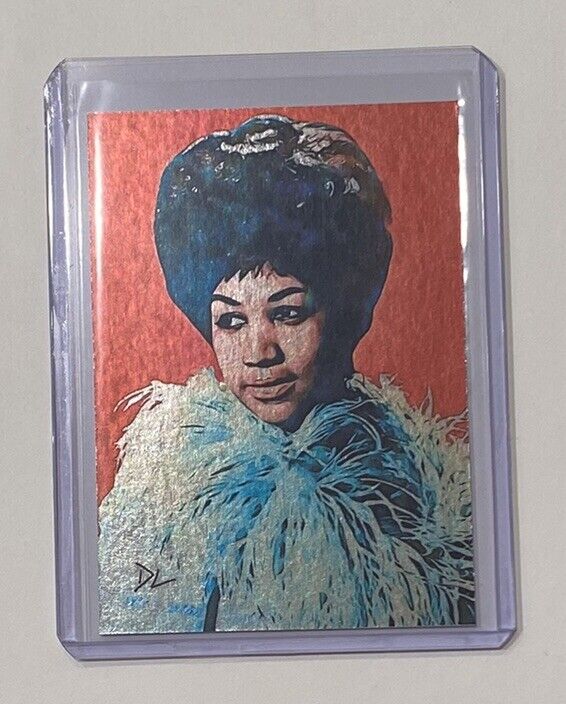 Aretha Franklin Platinum Plated Artist Signed “Queen Of Soul” Trading Card 1/1