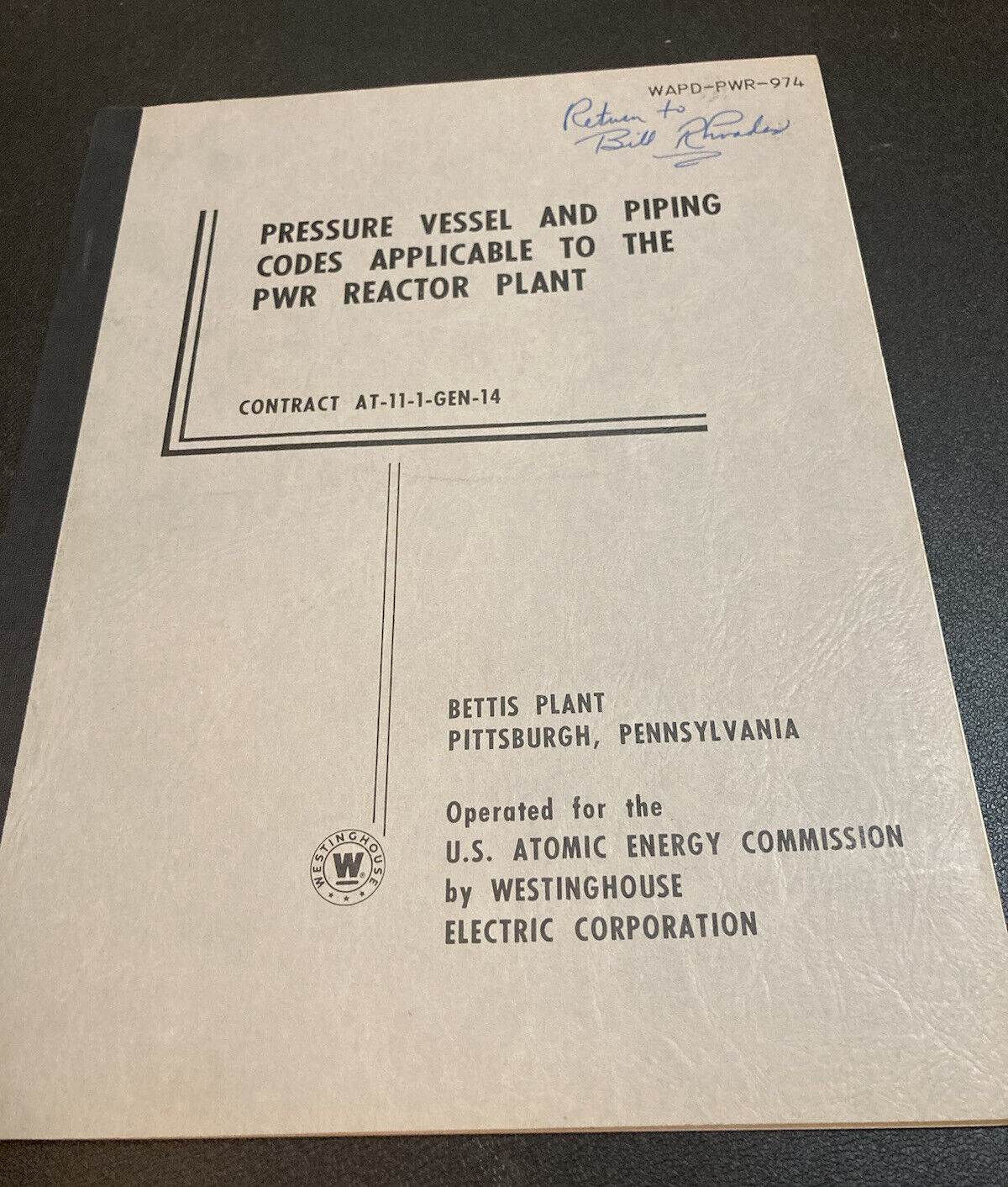 Pressure Vessel Piping Code Power Reactor Plant Shippingport Atomic Station Book