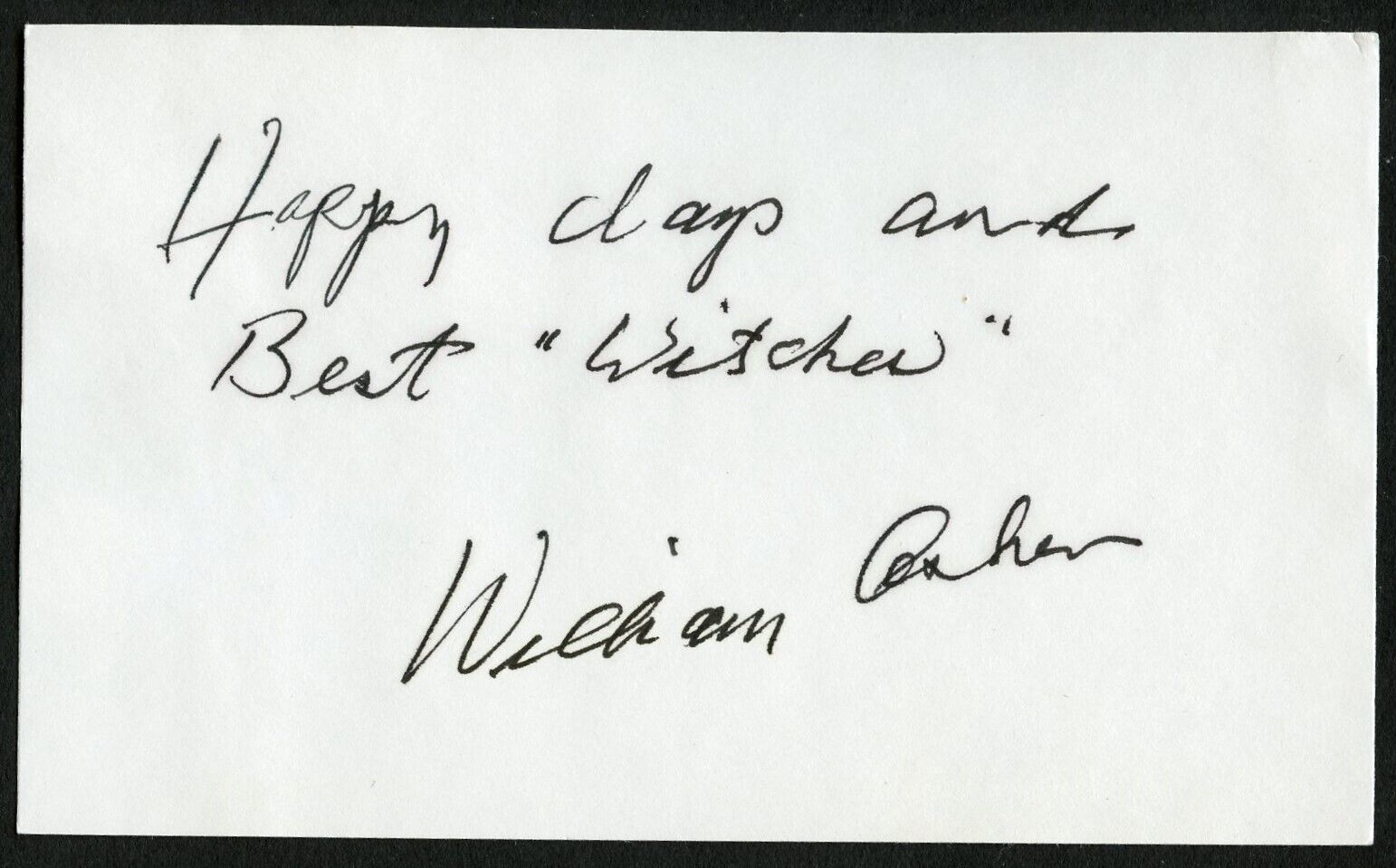 William Asher d2012 signed autograph 3x5 Cut American TV Film Producer Director