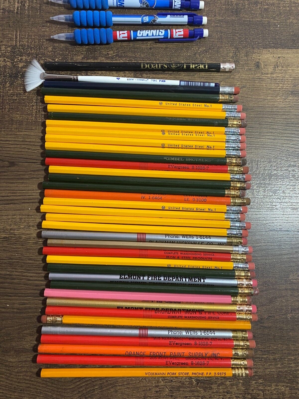 Lot of 39 Vintage Unsharpened Pencils Advertising Gimbel Brothers - U.S. Steel