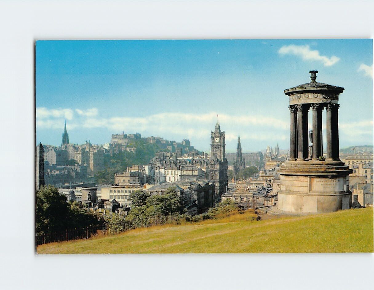 Postcard View from Calton Hill Edinburgh Scotland