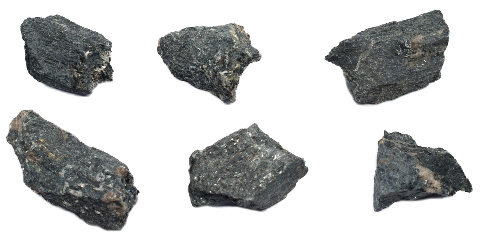 6PK Raw Hornblende Rock Specimens, 1\
