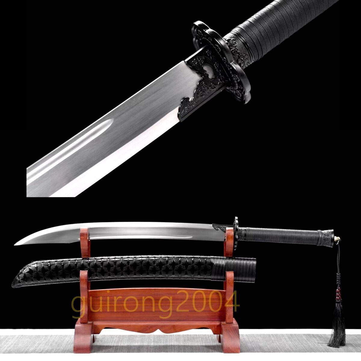 Handmade Chinese KungFu Dao Wushu Sword 1095 Carbon Steel Blade Sharp Broadsword