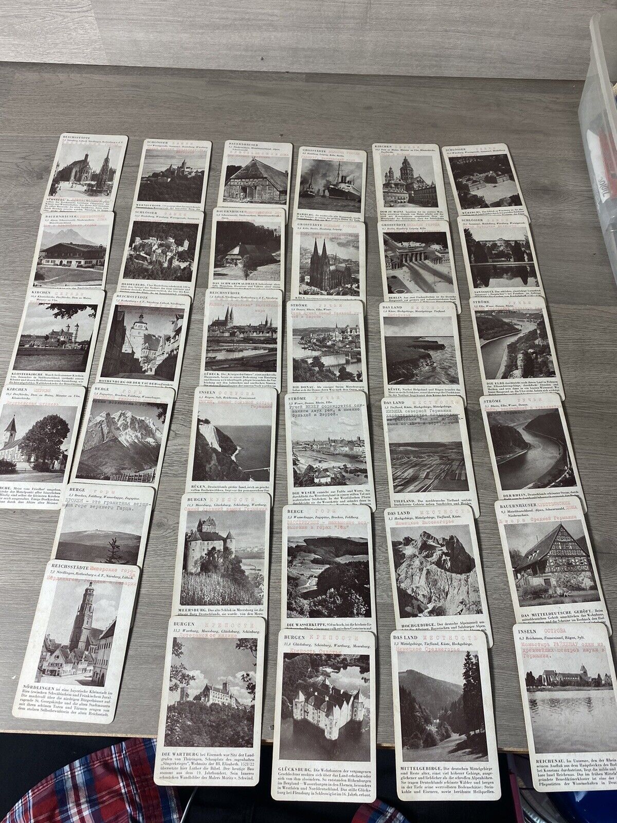 Early Antique German Cards 34 Total Castles & More