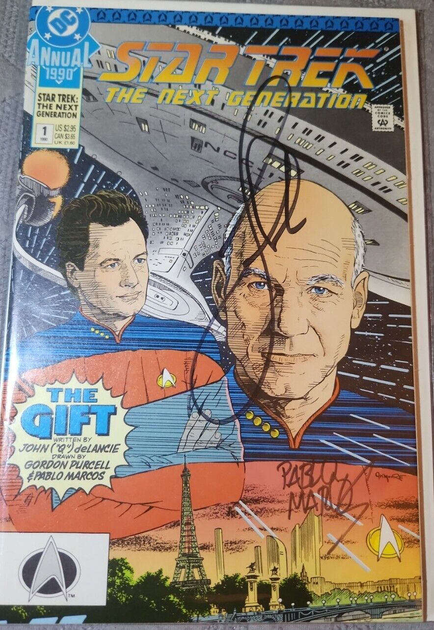 Star Trek The Next Generation Annual #1 (1990) Written/Signed by John deLancie