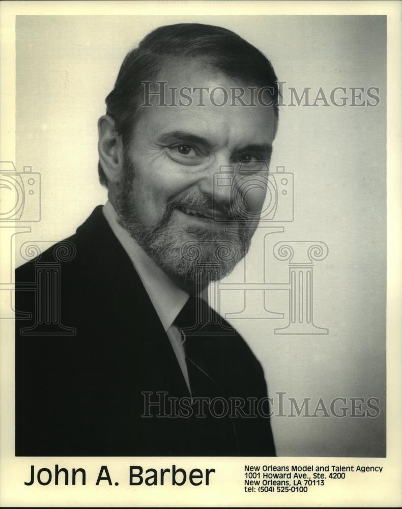 1992 Press Photo John A. Barber, stage actor from New Orleans, Louisiana.