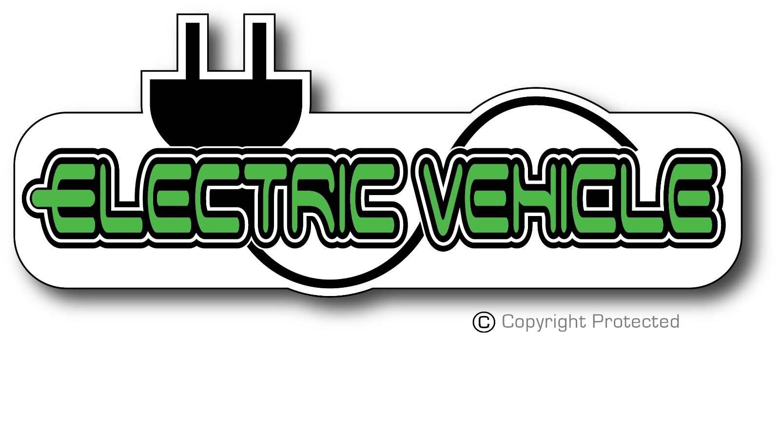 Electric Car Vehicle EV Bumper Sticker Decal LEAF Tesla BMW i3