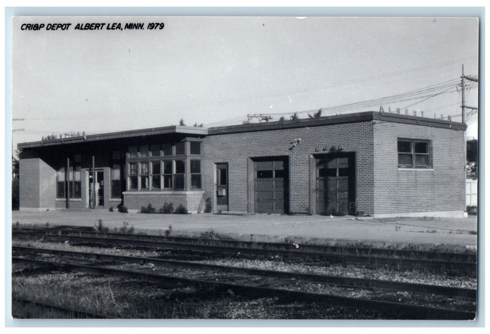 Albert Lea Minnesota MN Postcard CRI & P Depot 1979 Vintage RPPC Photo