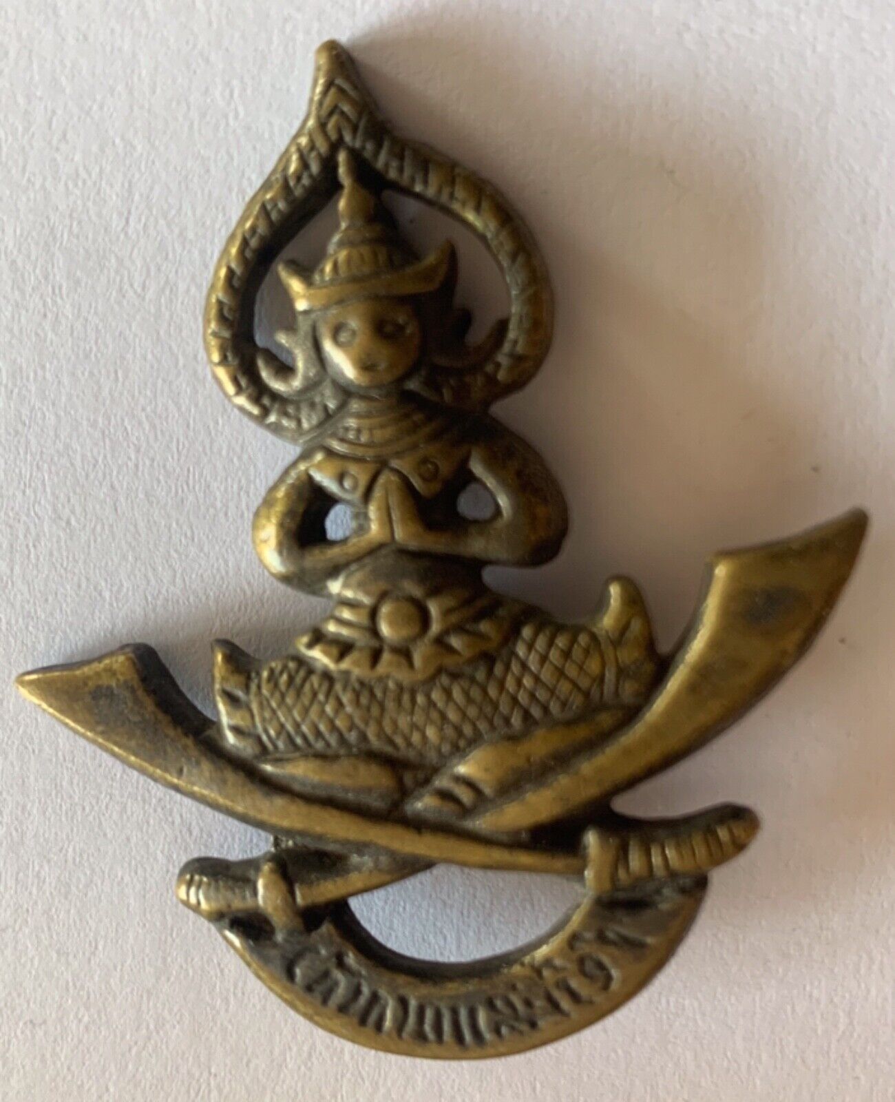 RARE ORIGINAL FRANCE WAR BADGE LAOS INDOCHINA ARMY LOCAL 1st RECON IN COUNTRY