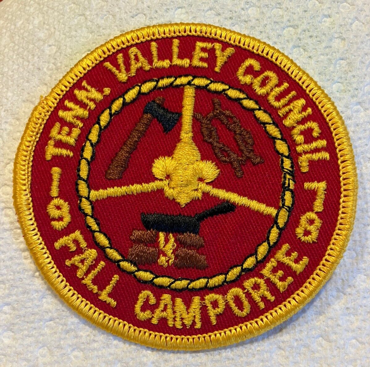 1978 Tennessee Valley Council Fall Camporee Boy Scout BSA Twill Embroidery Patch