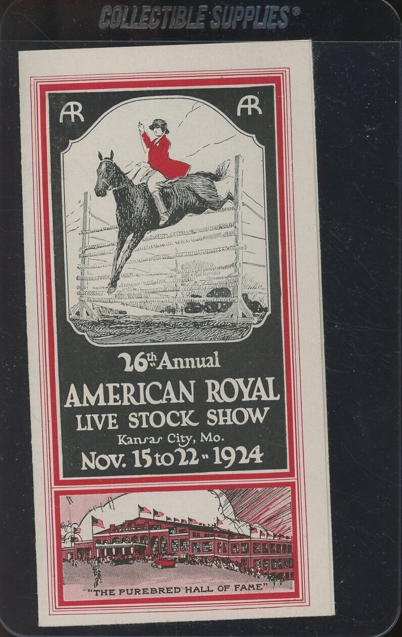 1924 American Royal 26th Annual Livestock Show Program- Kansas City Missouri