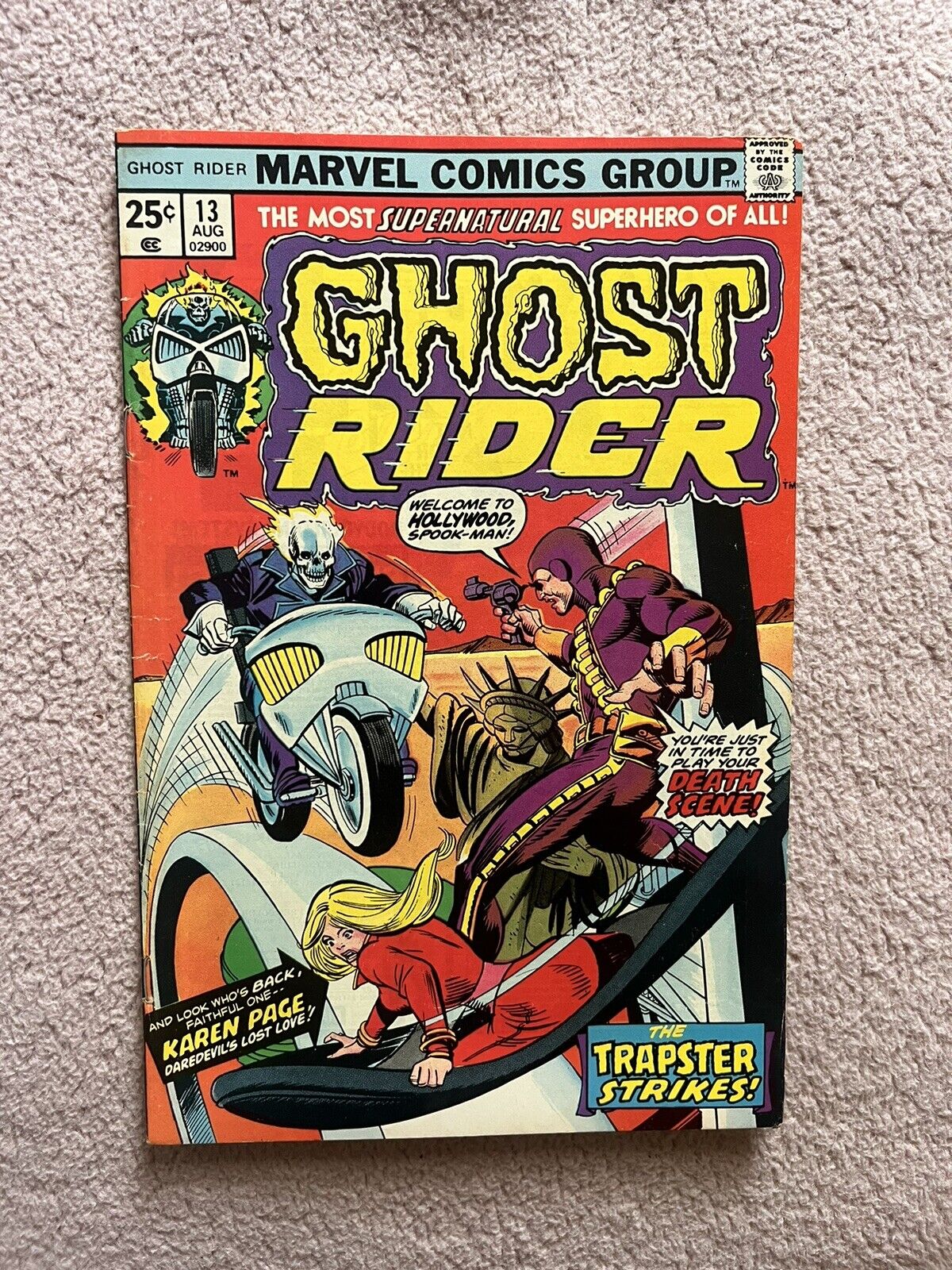 Marvel Ghost Rider #13 Bronze Age 1975 Comic Johnny Blaze The Trapster Strikes