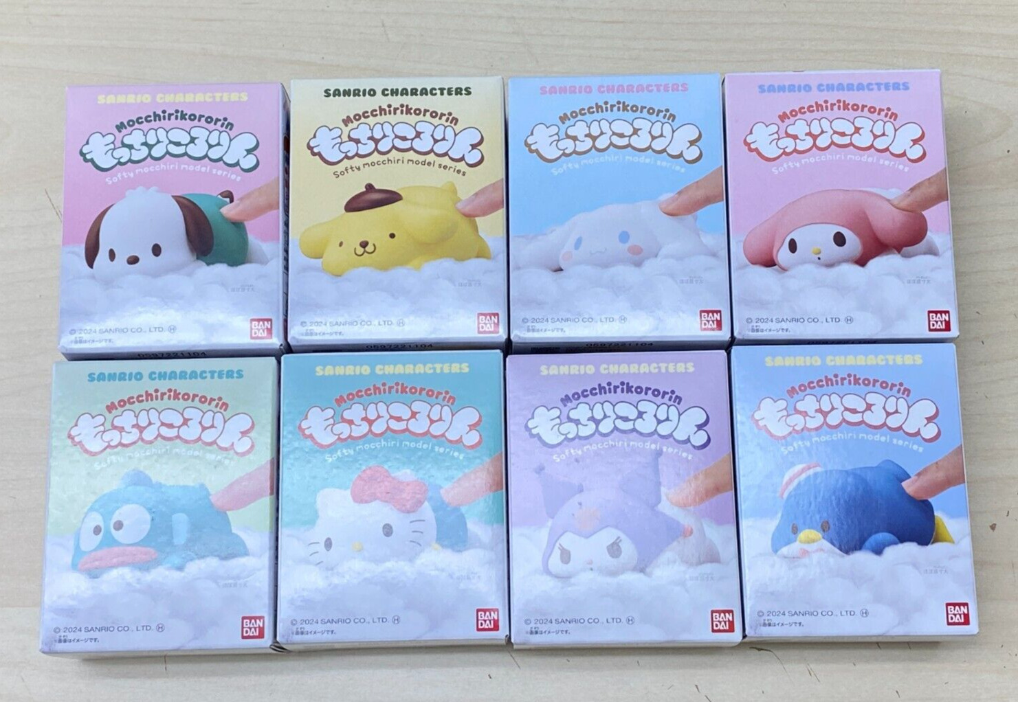 Sanrio Characters Mocchiri Kororin Collection Toy 8 Types Full Comp Set Mascot
