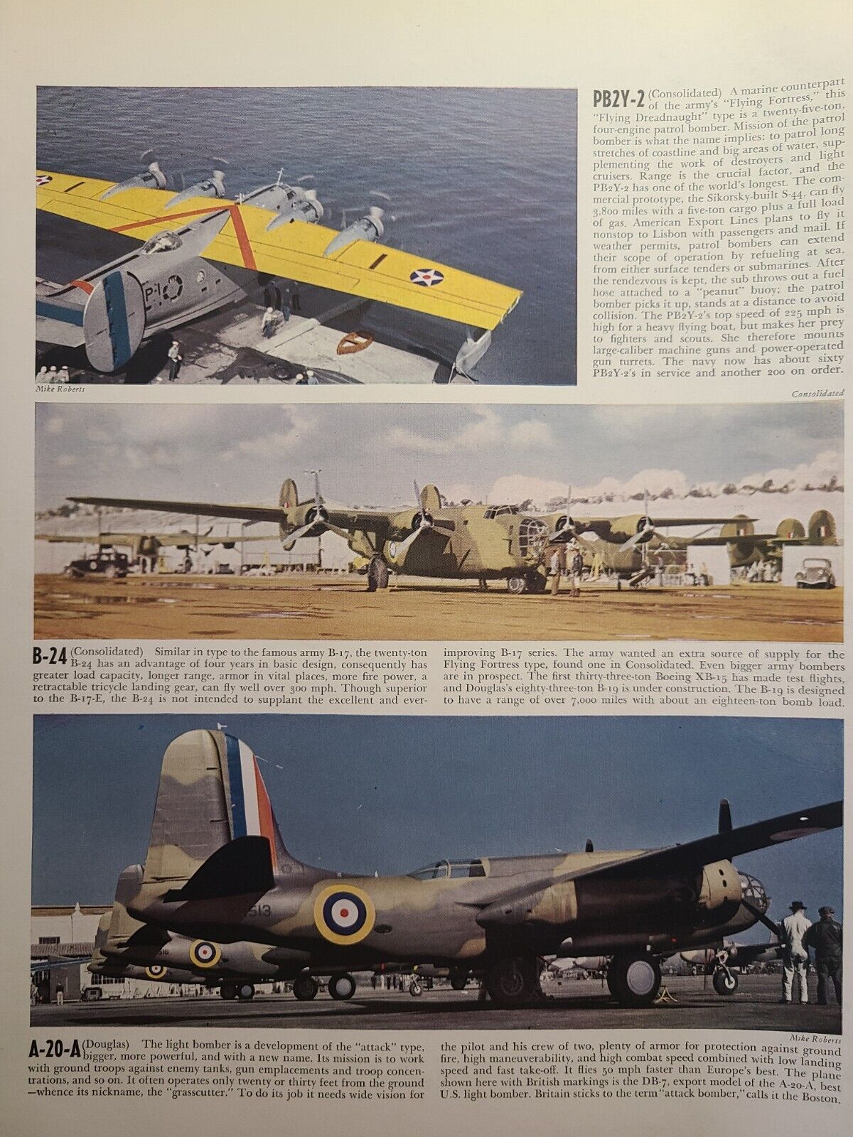 1941 U. S. Air Power Six Pages Aircraft Bombers WWII Cool History Magazine Print