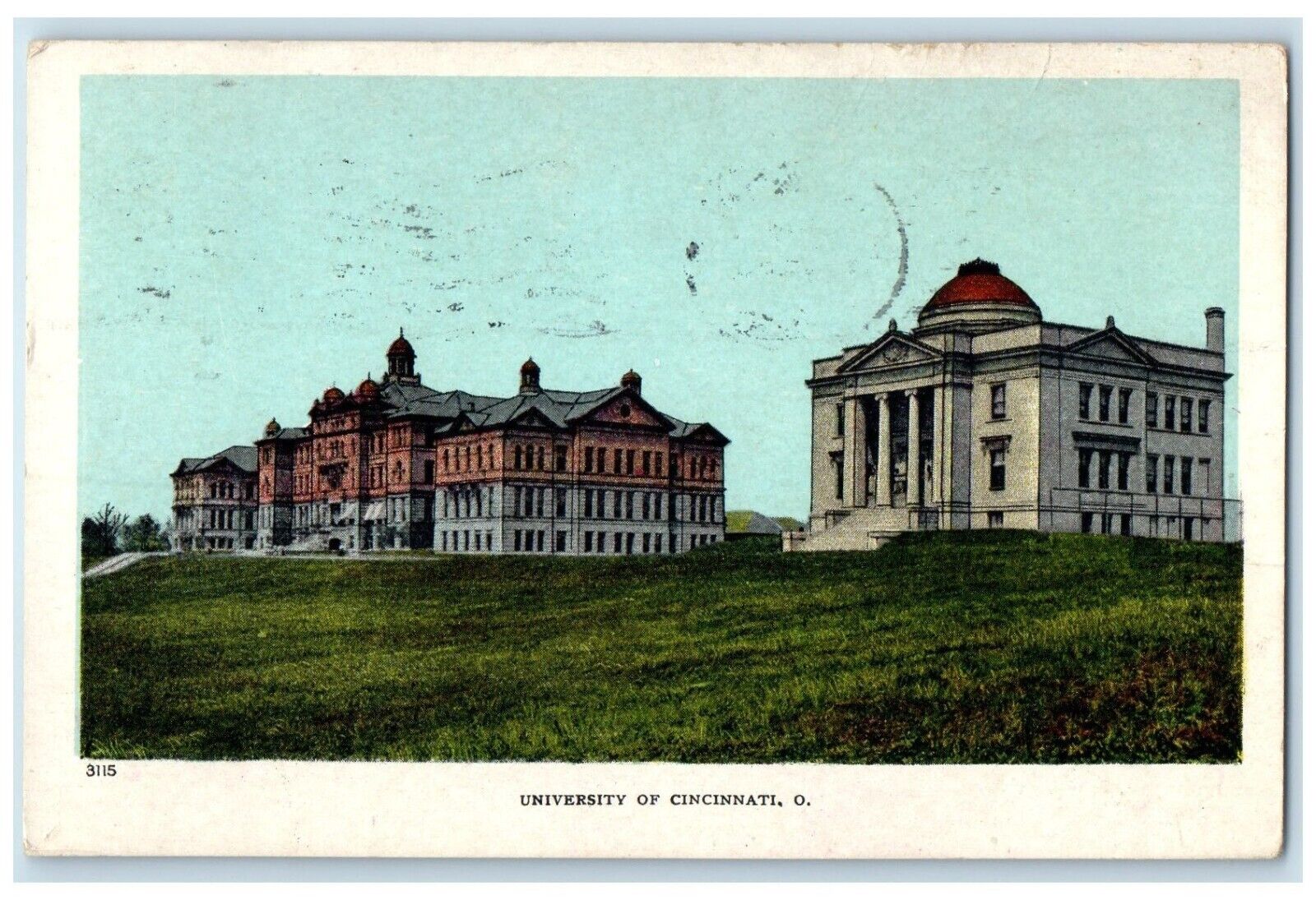 1910 University Of Cincinnati Ohio OH. Building Campus Posted Antique Postcard