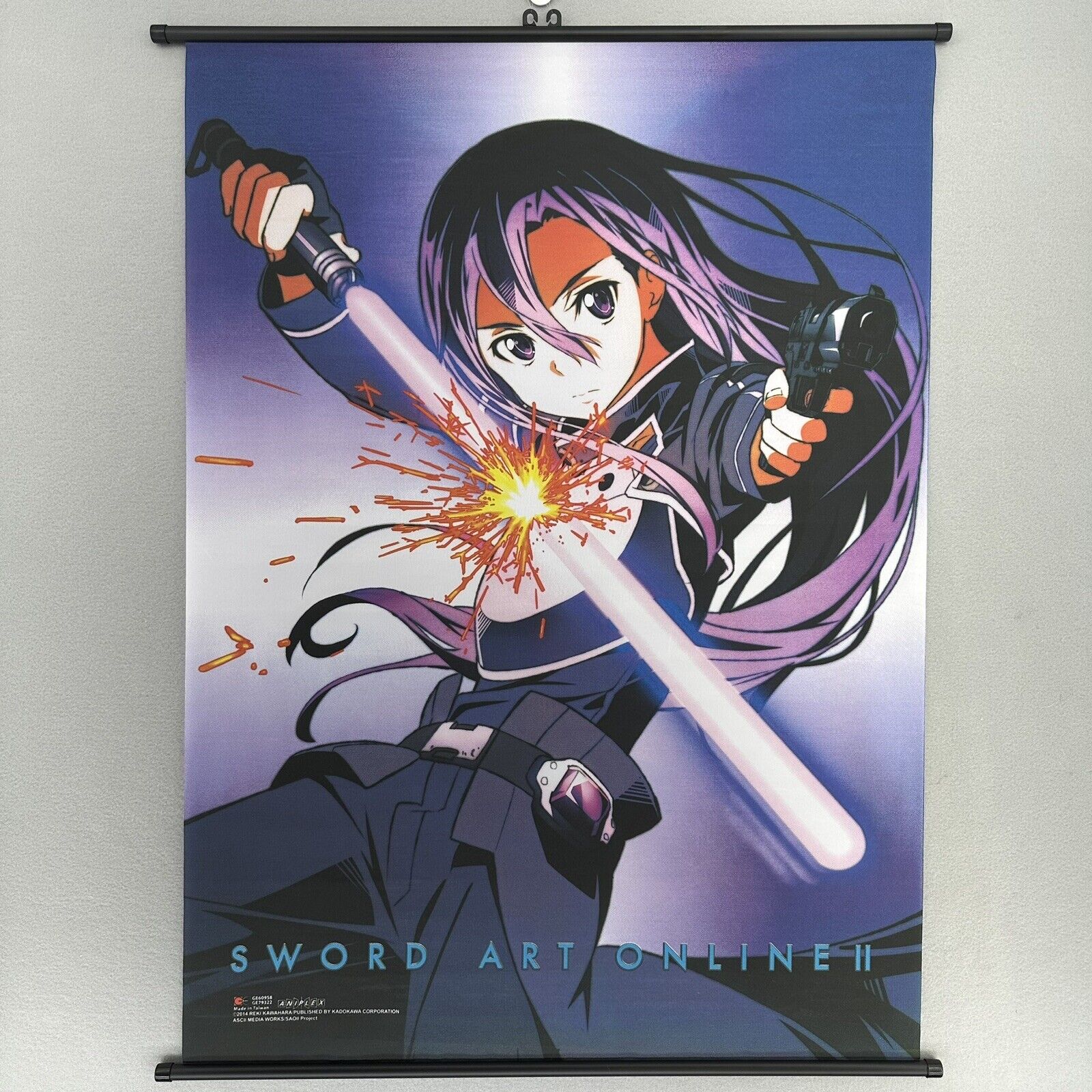 RARE 2014 Sword Art Online 2 Wall Scroll Poster Anime Aniplex 32x43” Kirito