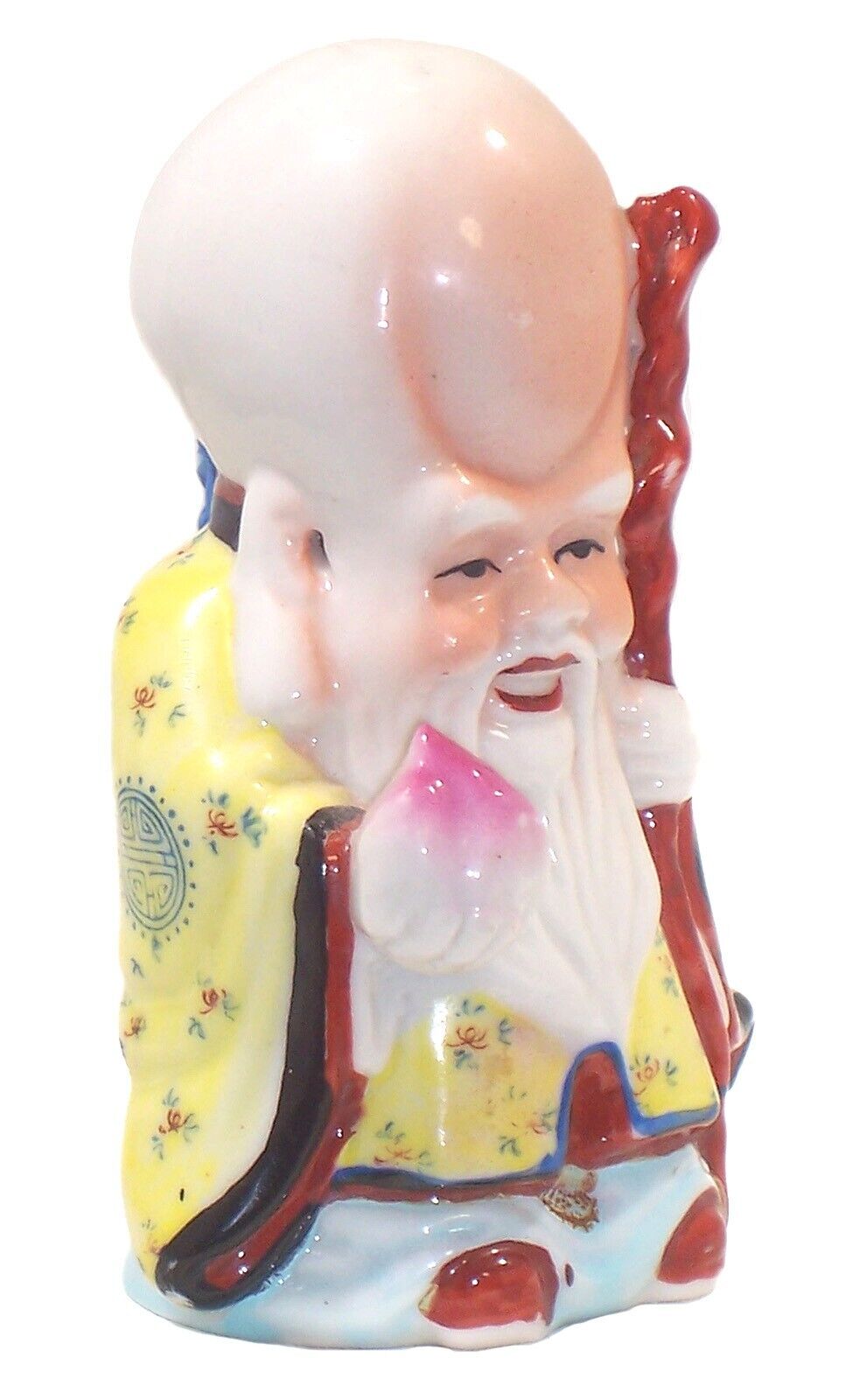 Chinese Porcelain Figurine, Shouxing the God of Longevity 4 ¾” Tall, Vintage