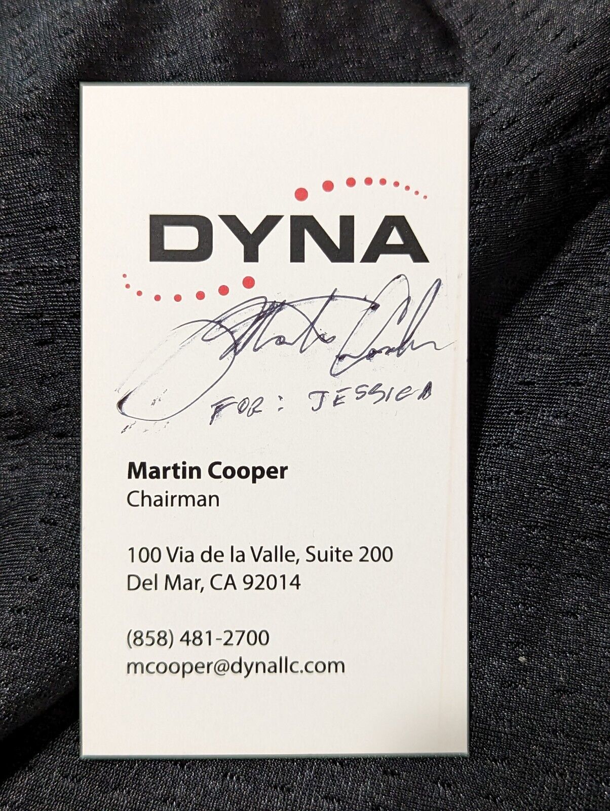 Martin Cooper Father of the Cell Phone Autograph Signed See Description 