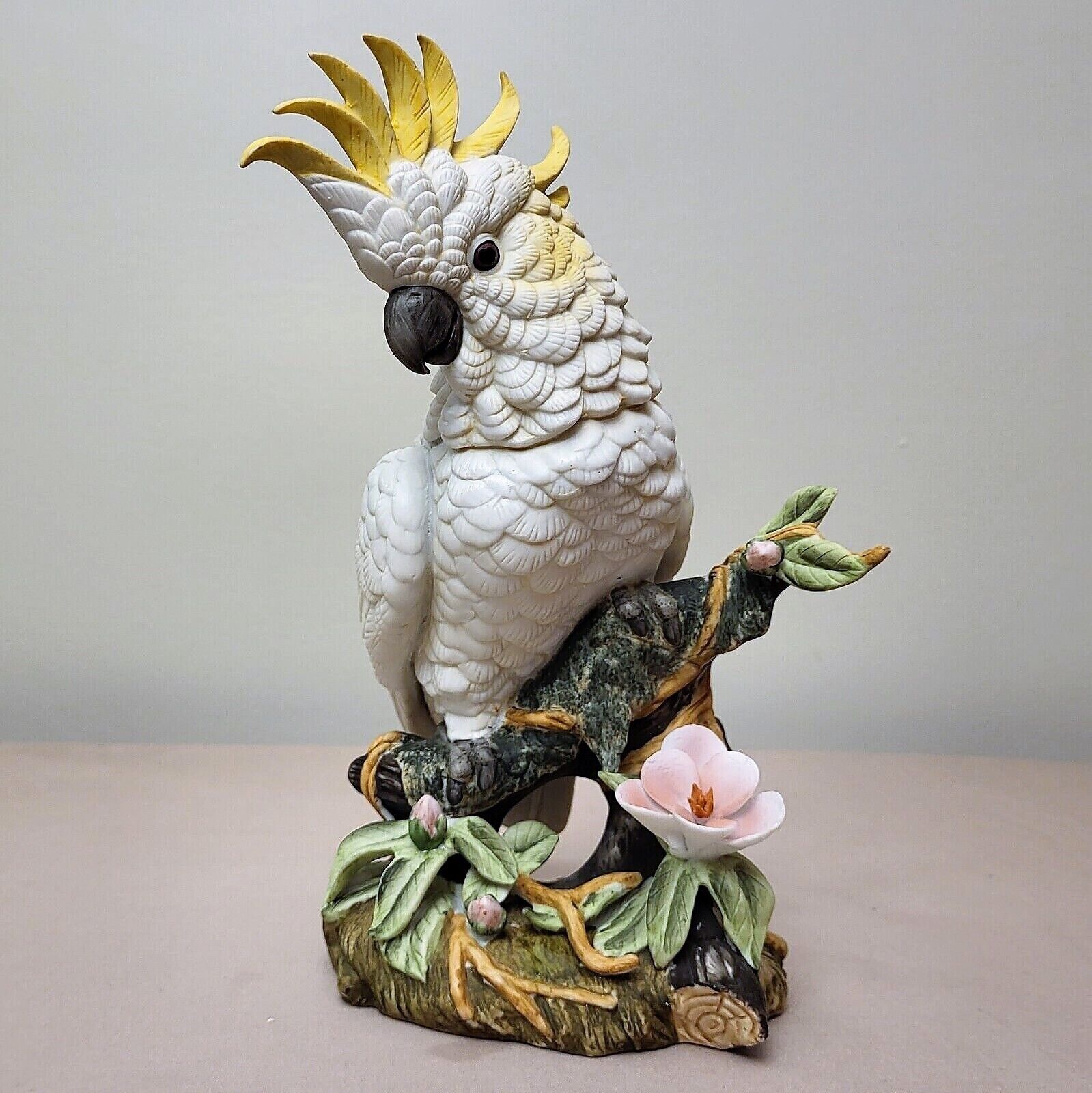 Vintage Cockatoo Porcelain Figurine by Jonathan Byron 10.5\