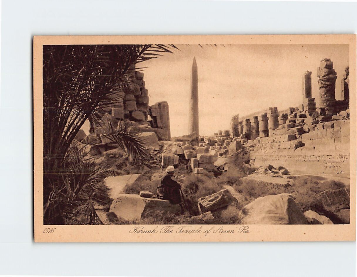 Postcard Karnak The Temple of Amen Ra Egypt Middle East
