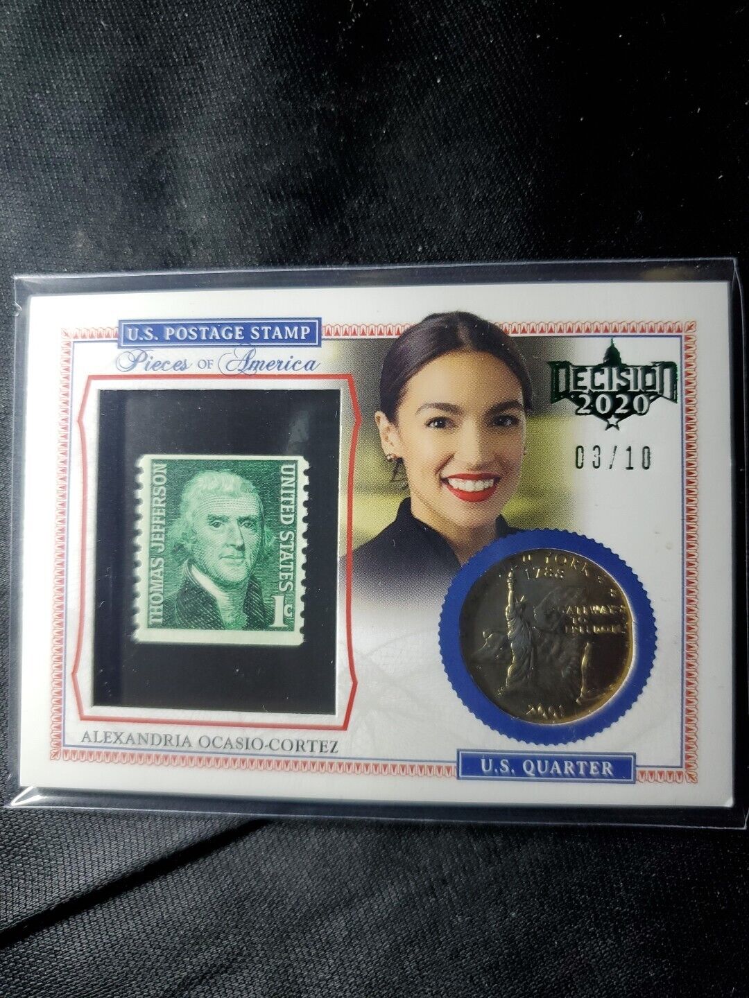 2020 Decision Pieces of America Alexandria Ocasio-Cortez  Coin Stamp 03/10