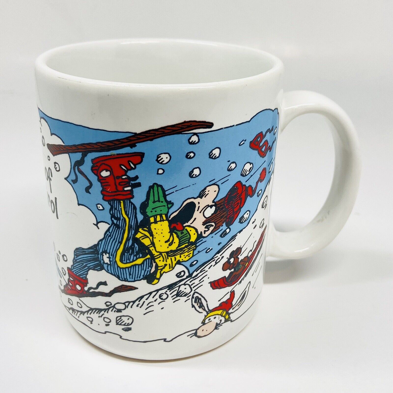 VTG Coffee Mug 12 oz Gary Patterson Out of Control Japan Ski By Thought Factory 