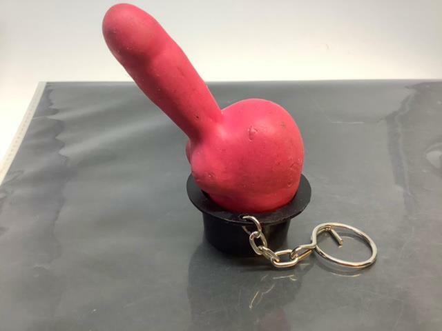 Vintage Adult Sexy Keyring PINK DICK IN A HAT Keychain MAGIC PENIS  Porte-Clés