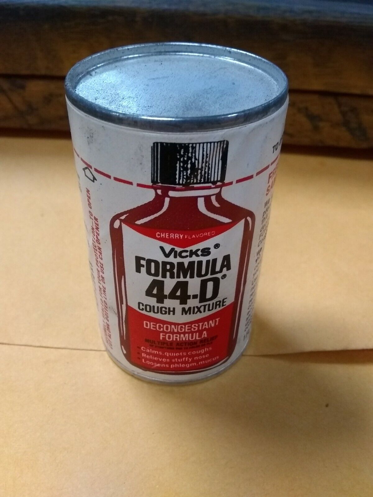 Vintage VICKS Formula 44D Cough Syrup Sample Trial Medicine NEVER OPENED(S6-1)