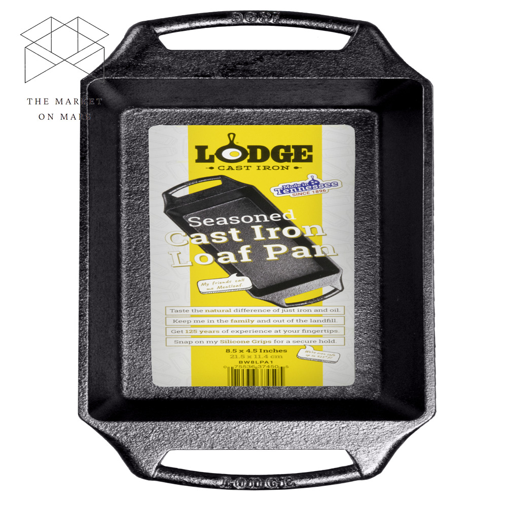 Lodge Cast Iron Seasoned Loaf Pan 8.5 x 4.5 inch Nonstick Surface Seasoned ✅