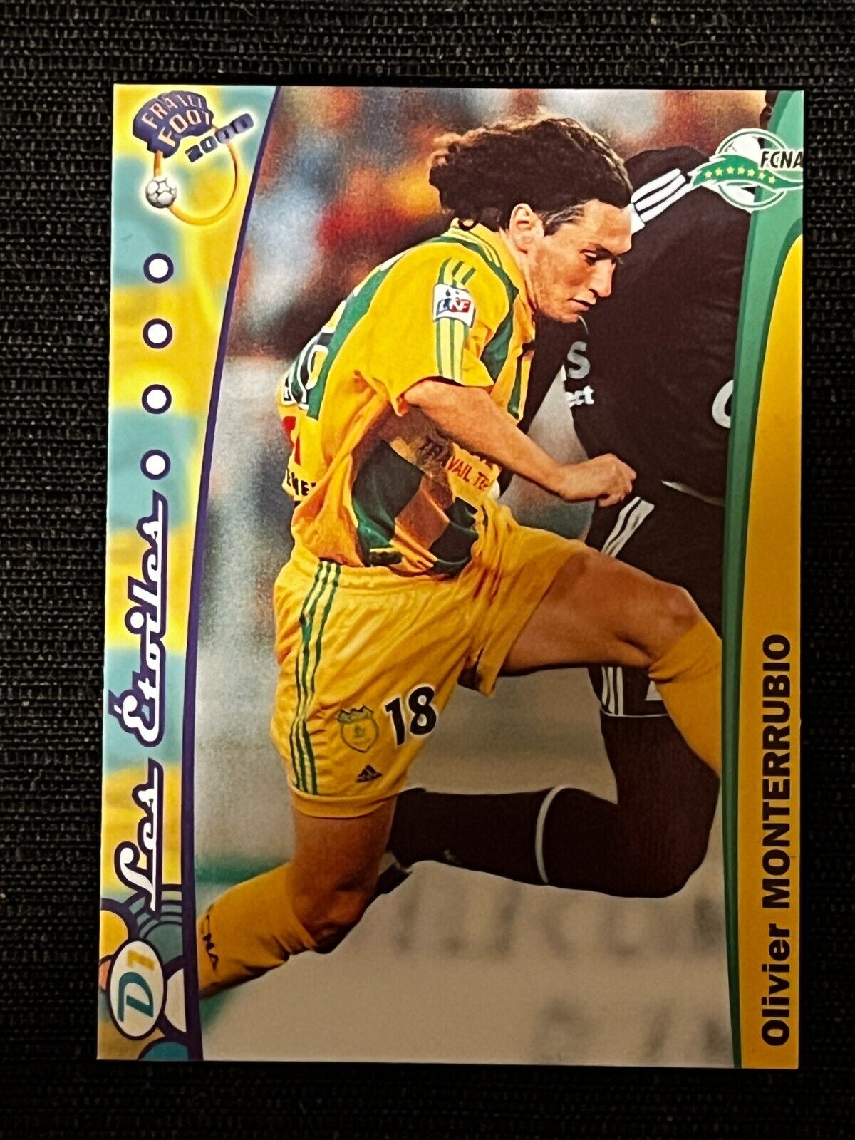 CARD OLIVIER MONTERRUBIO NANTES # 166 DS FOOTBALL COLLECTION 2000 LES STAR