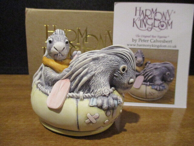 Harmony Kingdom Tail Wind Porcupines UK Made Box Figurine SGN RARE
