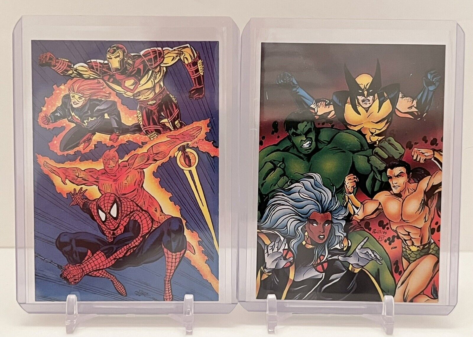 1994 Marvel Comics Spider-Man Iron Man Hulk Wolverine Storm Fire Star Promo 💎