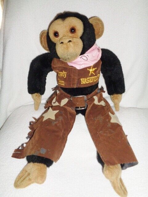 Monkey Chimp COWBOY Sheriff vest Chaps Black plush 18\