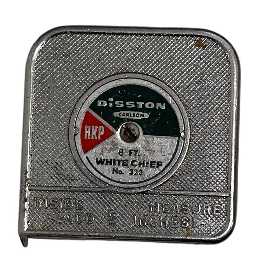 VTG Disston / Carlson White Chief Tape Measure No. 326, - 6Ft. HK PORTER