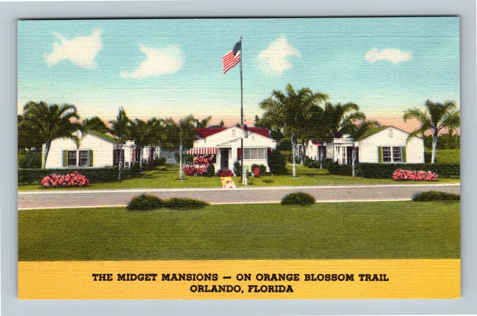 Orlando FL, The Midget Mansions, Orange Blossom Trail, Florida Vintage Postcard
