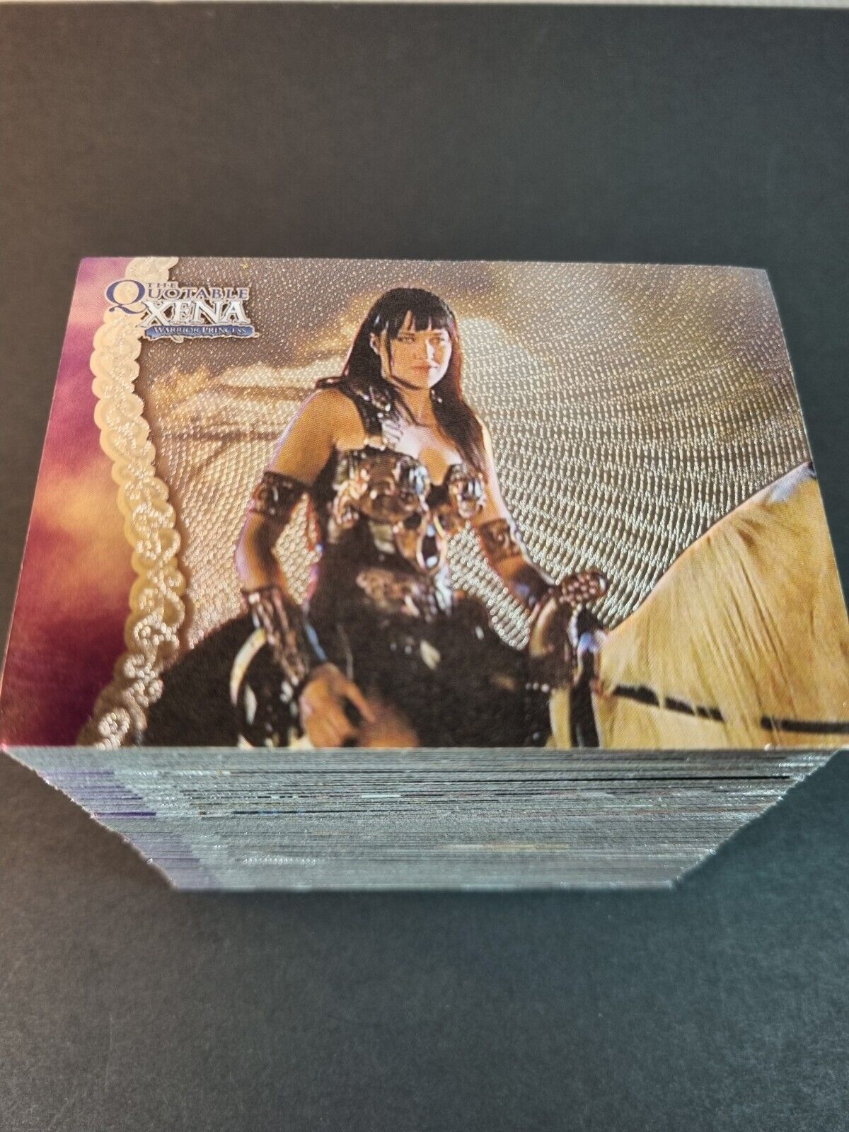 The QUOTABLE XENA WARRIOR PRINCESS. Trading Cards. 134 with spraying. Rare Full
