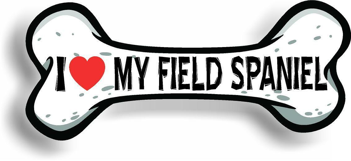 I Love My Field Spaniel Car Magnet Bumper Sticker 3\