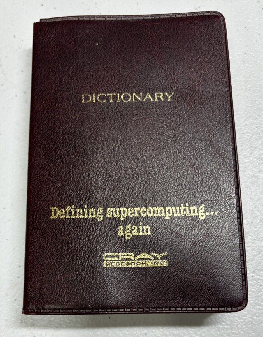 Vintage Pocket Cray Defining Supercomputing Again Dictionary 5-1/2” X 3-1/8”