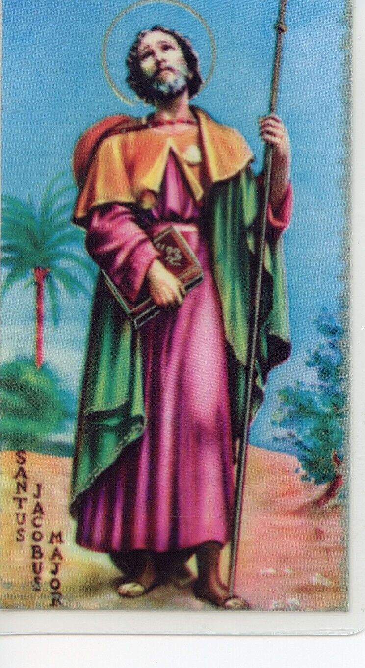 ST. JAMES THE GREATER - Laminated  Holy Cards.  QUANTITY 25 CARDS