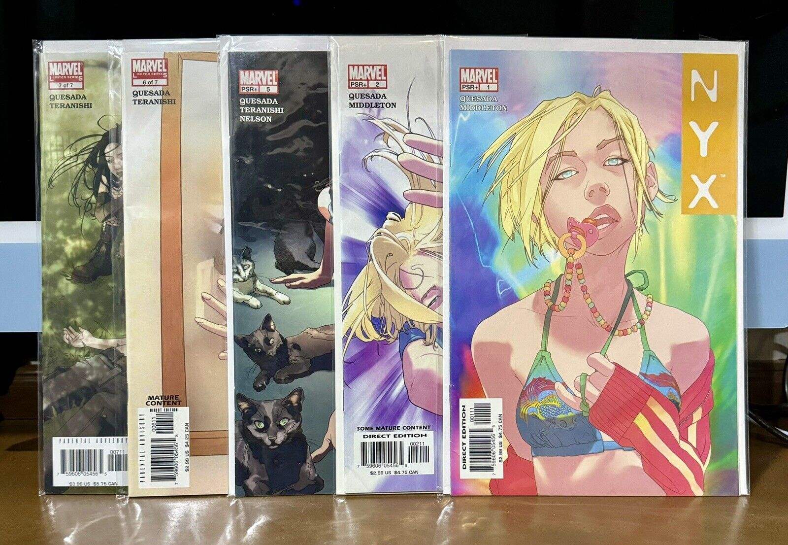 NYX #1, #2, #5, #6, #7 3rd Appearance X-23 Laura Kinney (Marvel Comics) VF