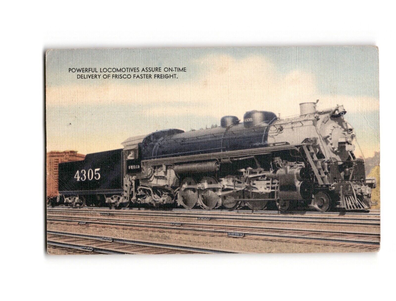 FRISCO LINES 1941 TULSA, OKLAHOMA TRANSFER OFFICE Railroad Vintage Postcard