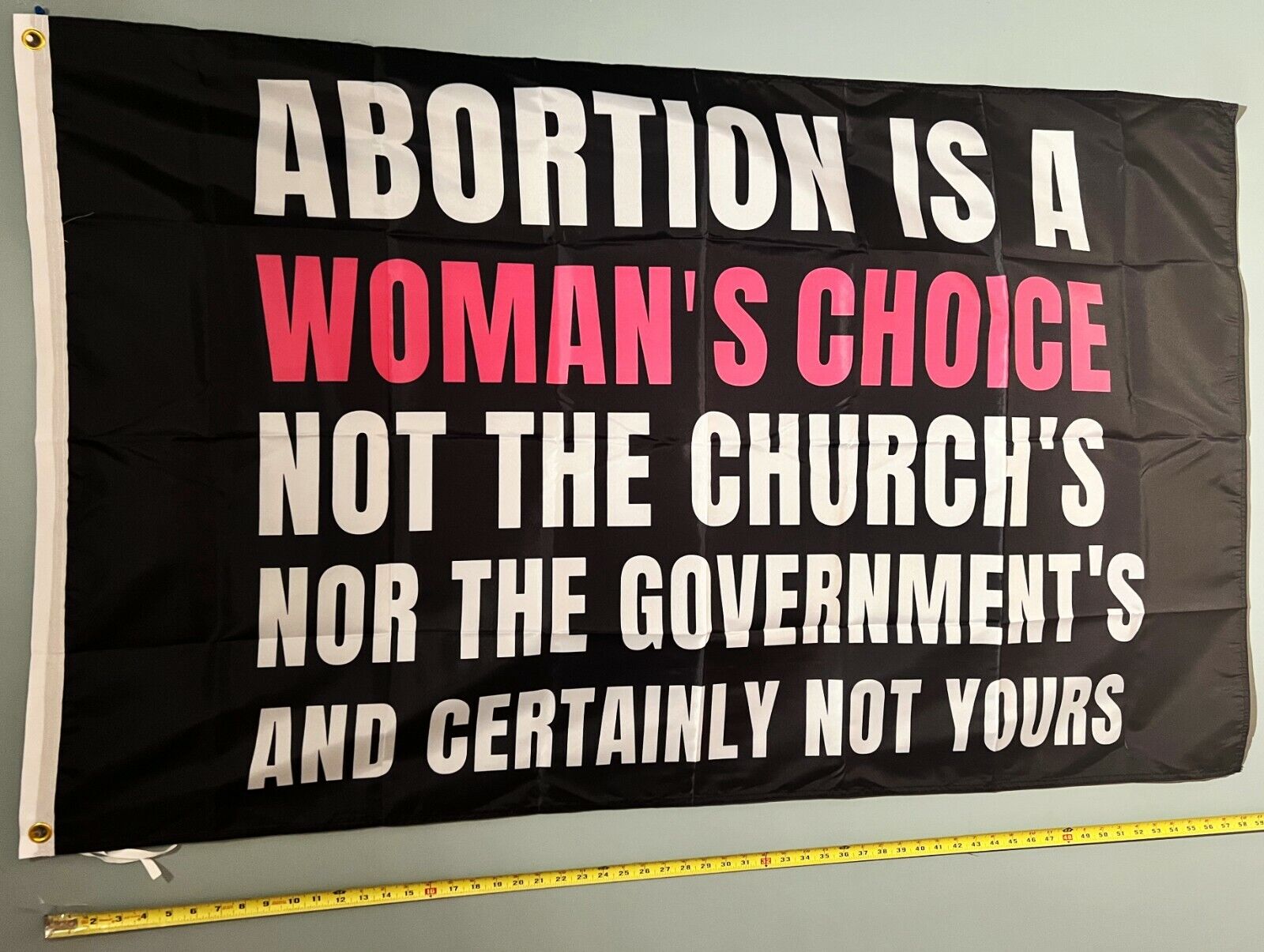 PRO WOMEN PRO CHOICE FLAG FREE USA SHIPPING Abortion Is A Womens Choice Sign 3x5