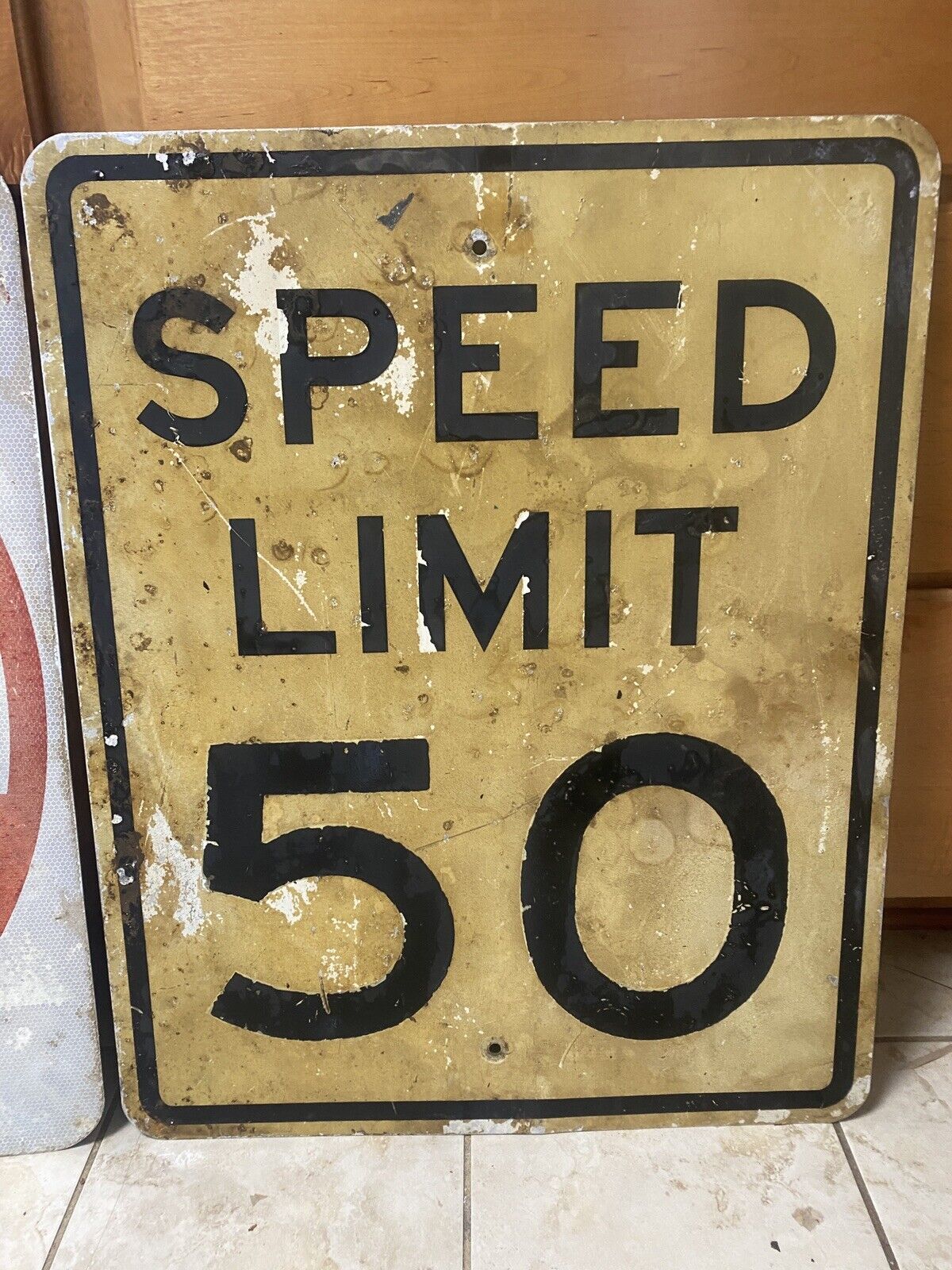 Retired Authentic Road Street Sign (Speed Limit 50) 30\